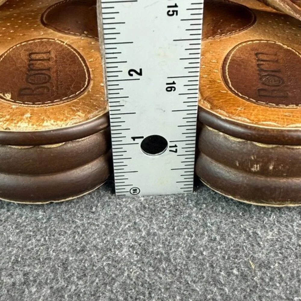 Born Suede Leather Criss Cross Sandals Slides‎ Size 9